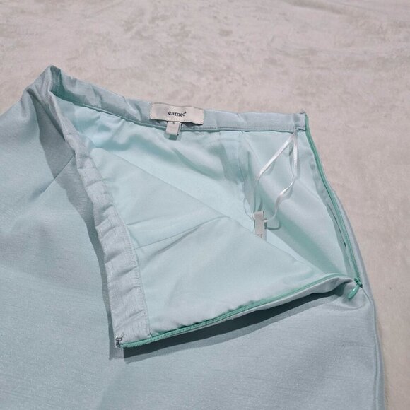 Cameo Ice Blue Wrap Skirt – Asymmetrical Hem & Side Zip | Size S | Rare Find - Picture 5 of 9